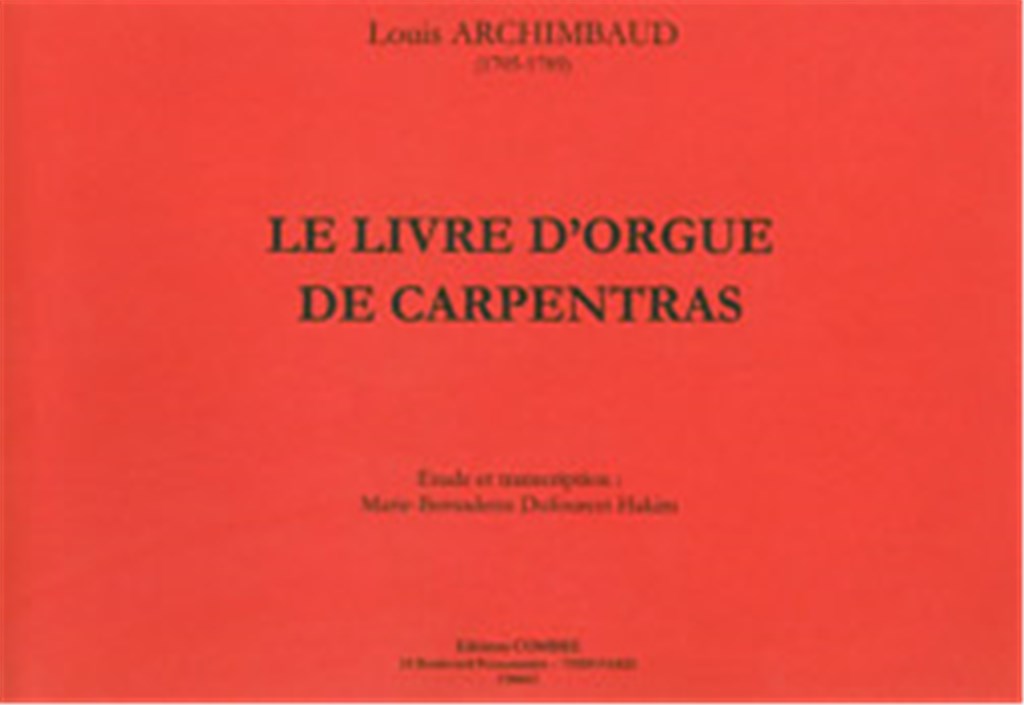 Le livre d'orgue de Carpentras